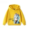 Hatsune Miku MIKU 2025 Trend Explosion Cartoon Print Children's Hooded Sweatshirt Boys and Girls Autumn Winter  All-match Tops
