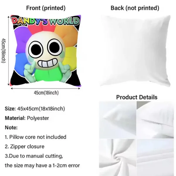Game Cute D-Dandys World Cushion Cover Premium Comfort Reversible Pillow Cove -Two In One Design For Any Room & Car Interior