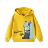 Hatsune Miku MIKU 2025 Trend Explosion Cartoon Print Children's Hooded Sweatshirt Boys and Girls Autumn Winter  All-match Tops