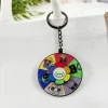 Dandys World Rotating Enamel Keychain Survival Horror Game Peripheral Key Ring Cute Pendant Bag Accessories Fans Gifts