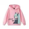 Hatsune Miku MIKU 2025 Trend Explosion Cartoon Print Children's Hooded Sweatshirt Boys and Girls Autumn Winter  All-match Tops