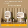 Unique Designer Vanity Mirror Three ColorsLEDLight Makeup Mirror Touch Control Desktop Mirror Bedroom Dressing Mirror