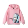 Hatsune Miku MIKU 2025 Trend Explosion Cartoon Print Children's Hooded Sweatshirt Boys and Girls Autumn Winter  All-match Tops